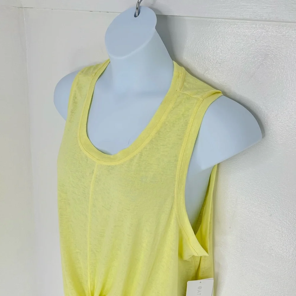 Athleta NWT Breezy Twist Tank Top Size 3X Yellow Lightweight NEW Athleisure - Picture 4 of 14